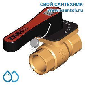 14533 HERZ 1211703 Кран двухходовой регулирующий равнопроцентный с рукояткой, РN 40, 1", Kvs 12,5 м3/час, 110°С, с рукояткой