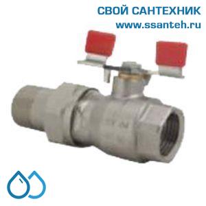 14703 HERZ, 1221131 Кран шаровой MODUL ВР-НР 1/2" ручка бабочка сталь амер PN16 ник