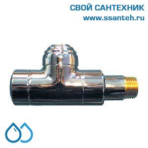 14874 HERZ, 1372541 Вентиль запорный "DE LUXE" проходной 1/2" хром