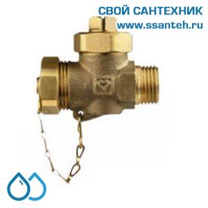 15147 HERZ 1411902 Thermoflex Кран для слива и наполнения, 3/4", PN10, 110°С, с колпачком и цепочкой