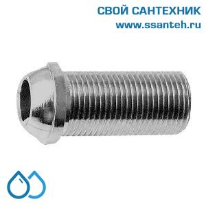 15384 HERZ, 1621801 Втулка резьб с цилиндрич резьбой, сфера конус 1/2"х76 мм нр.
