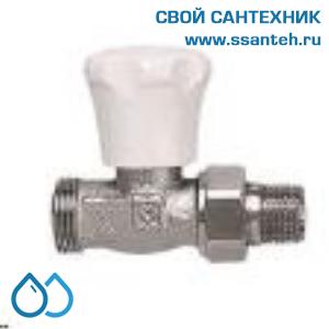 16043 HERZ 1683381 Клапан ручной радиаторный прямой, 1/2"-"ЕК", Kvs 2,0 м3/час, PN 10 бар, 110°C, с точной предварительной настройкой.