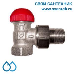16205 HERZ 1772467 Клапан термостатический радиаторный угловой, 1/2", Kvs 0,03-1,2 м3/час, PN 10бар, 120°C с плавной преднастройкой