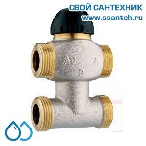 16287 HERZ 1776351 Клапан трехходовой смесительно-разделительный, DN15, 3/4", Кvs 2,5 байпас