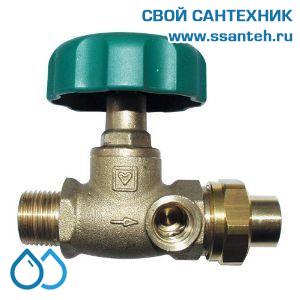 16729 HERZ, 2421521 Вентиль запорный Штремакс-АW, наруж.резьба-наруж.резьба+пайка,1/2" 