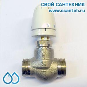 18746  TERMICUS 7723T920121 RTL Клапан двухходовой для теплого пола проходной, DN20, +25...+60°С, Kvs 5.0 м3/час, с накидными гайками в комплекте