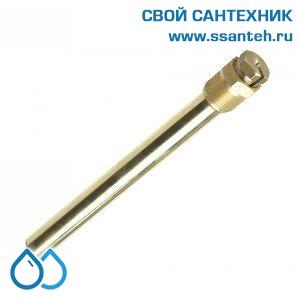 18793 DANFOSS 003N0050 Гильза для датчика 18 х 210 мм, латунь, 3/4"