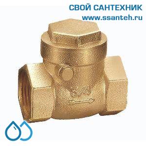 19313 Клапан обратный горизонтальный лепестковый латунный, PN16, 2"