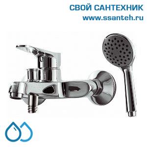 03346 BRAVAT F6111147C-B(EC 1954) Eco Смеситель для ванны c коротким изливом и аксессуарами, хром