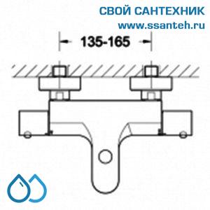 03370 BRAVAT F63984C-01B(ST 0150-T) Stream Смеситель термостатический для душа короткий излив, хром