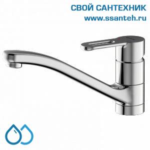 03376 BRAVAT F737163C-1(ST-D1605L) STREAM-D Смеситель для кухни низкий излив 220 мм, хром