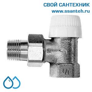 08205 Honeywell V2000EUB15 Клапан термостатический радиаторный угловой, 1/2", Kvs 1.9, Ру 10, 130 С, dPmax=1бар, высокий расход